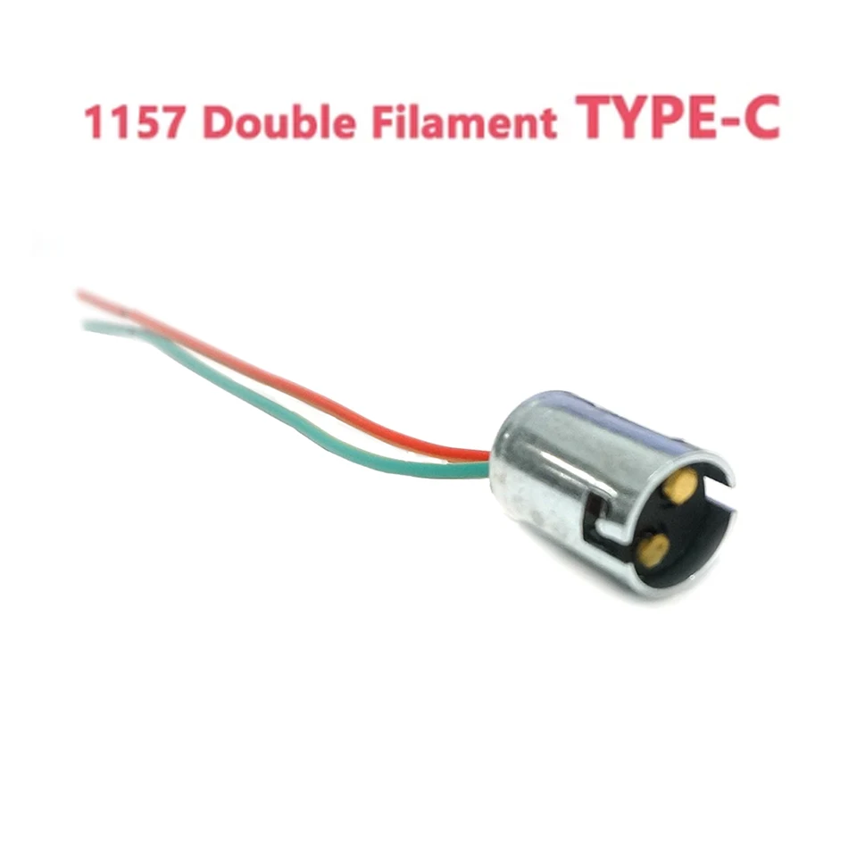 1157 Tour Signal Frein Lumière Ampoule Douille Connecteur Fil Harnais Bouchons 2 Pcs