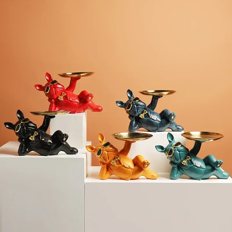 Simulazione Di Arte Creativa Animale Ornamenti Carini Occhiali Da Sole Vassoio Per Cani Decorazione Artigianato Soggiorno Portico Camera Da Letto Deco