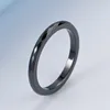 3mm Thin White/Black Faceted Ceramic Ring Wedding Band for Women Men Size 4-12 4