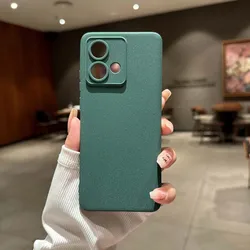 Matte Shockproof Silicone Case - Premium Protective Cover for Moto G35 5g (Green)