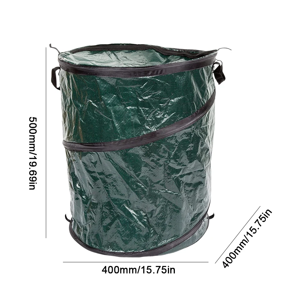 110L Garden Waste Bag Large Capacity Garden Storage Bag Foldable Waterproof Leaf Sack Trash Can Container Yard Leaf Container garden waste bag