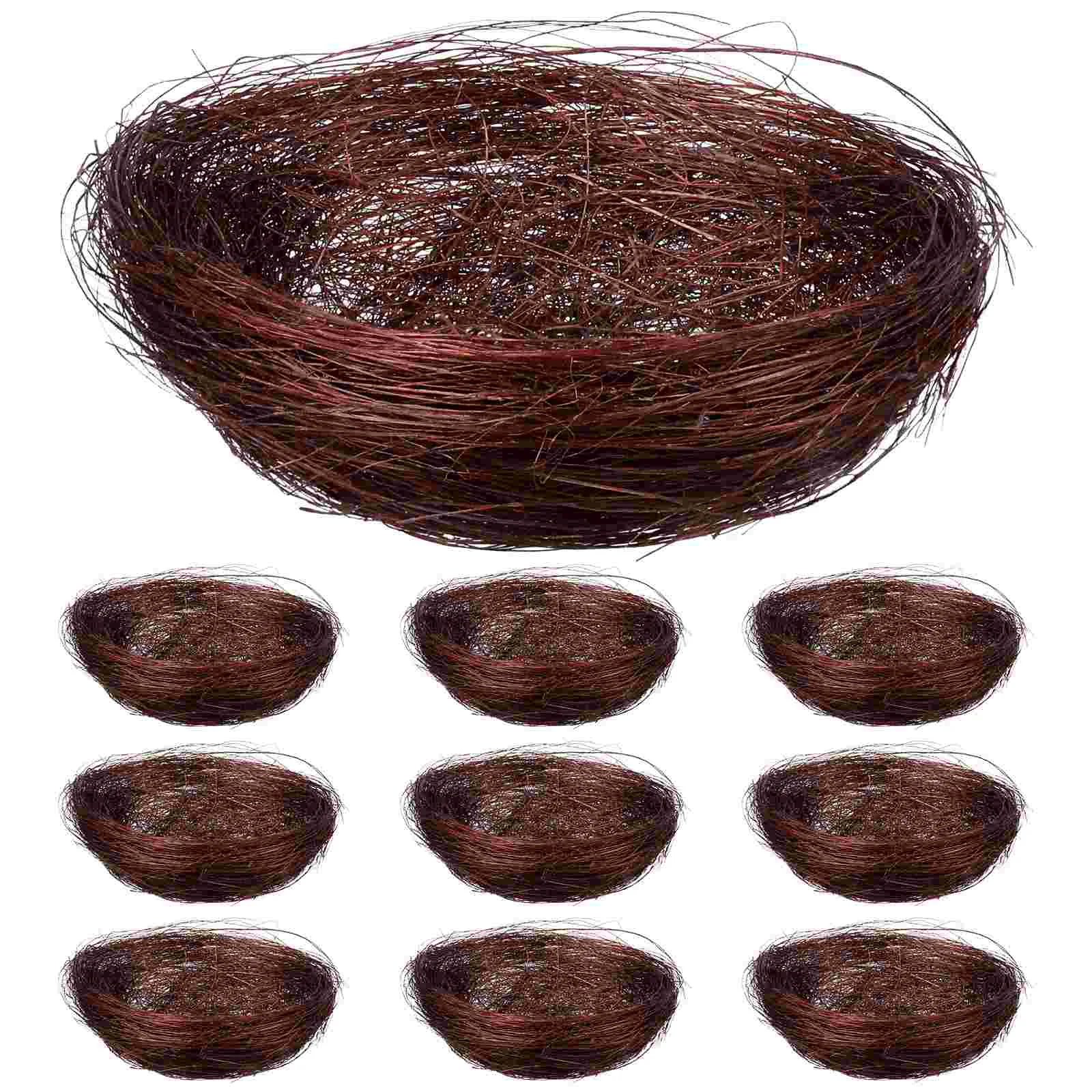 Artificial Bird Nest Decor Simulation Bird Nest Small Easter Rattan For Home Decor 10Pcs For Bird Nest Bird Egg Nest