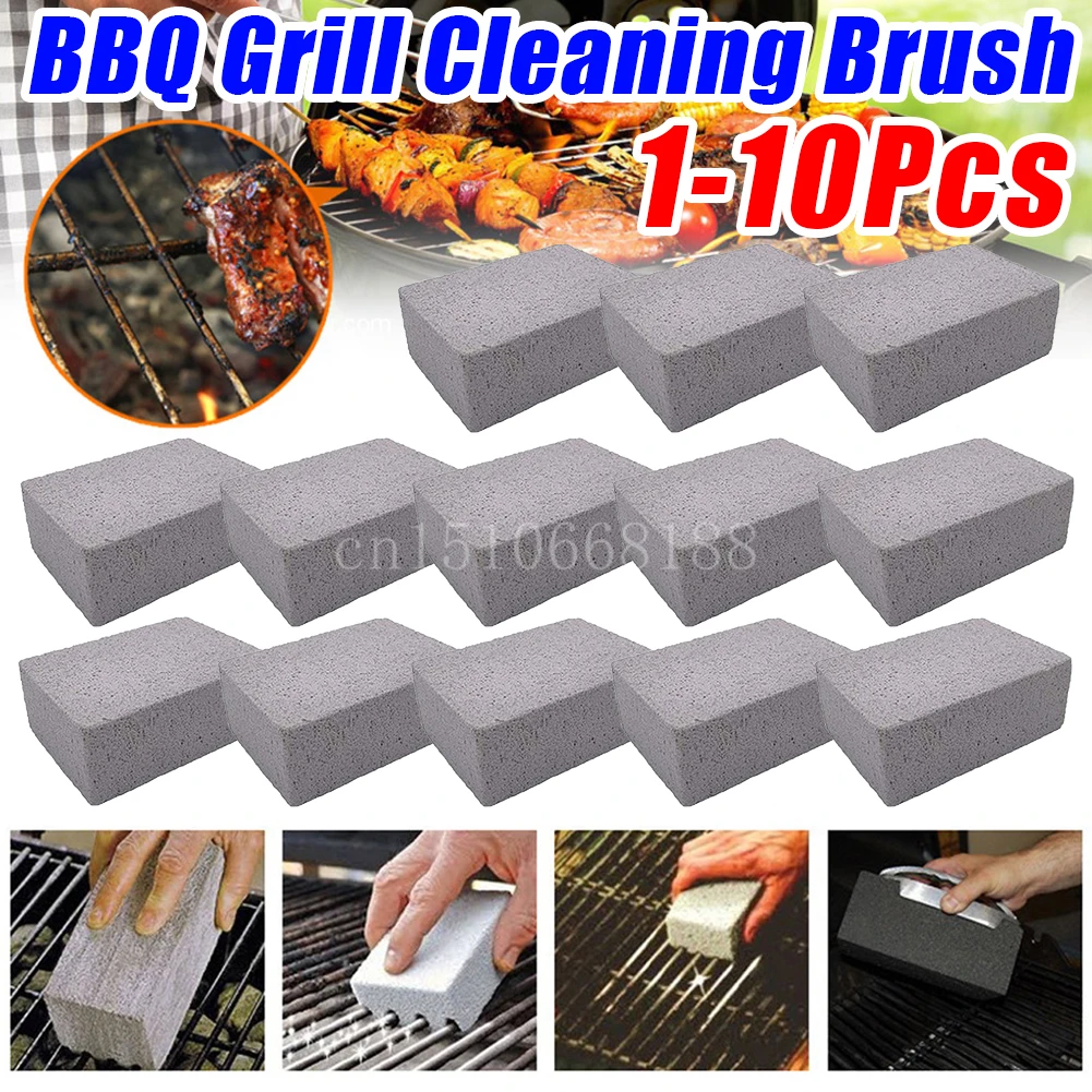 1-10Pcs Stain Grease Cleaner Grill Cleaning Bricks Grill Cleaning Stone Tools Kitchen Gadgets barbecue cleaning tools grill brush cleaning brushes