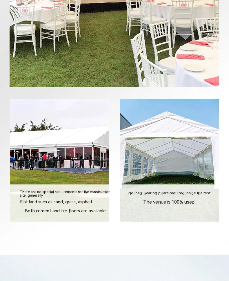 Production Event Ceremony Wedding Tent Auminum Alloy Sunshade Wedding Tent Large Exhibition Storage Tent Customization