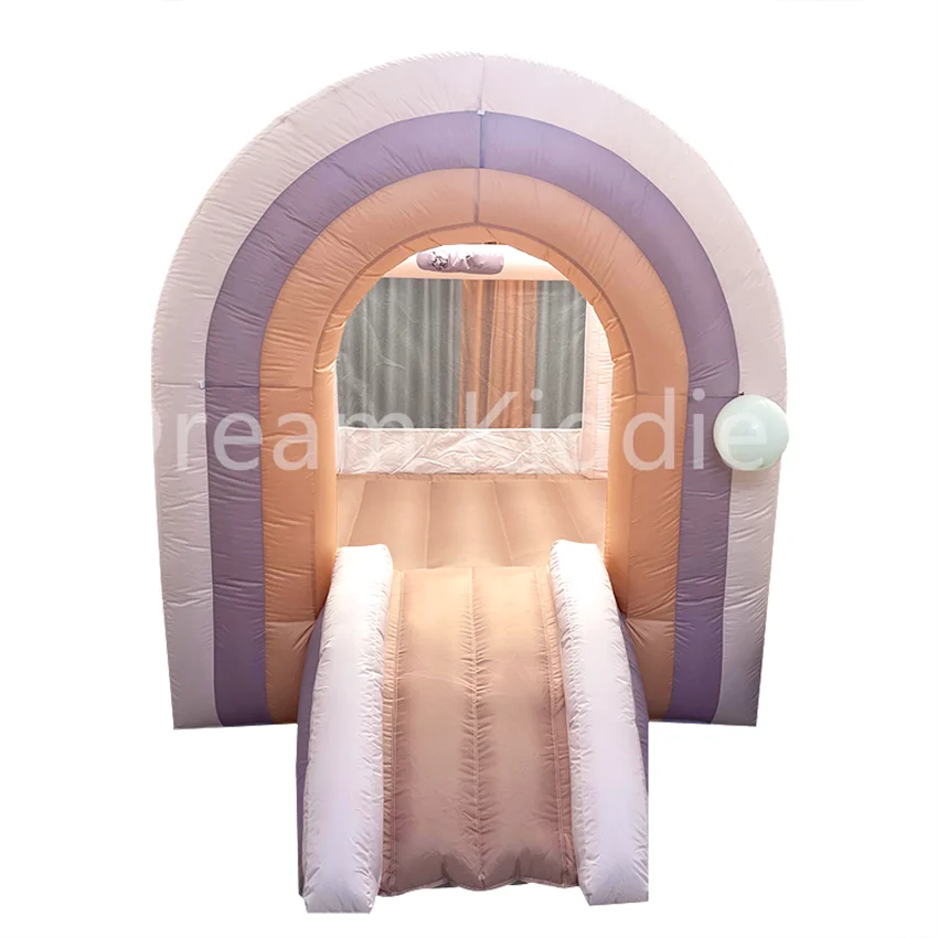 

Rainbow Inflatable Bouncy House Jumping castle Amusement Park Rainbow Jump Castle For Kids Bouncy Castles With blower