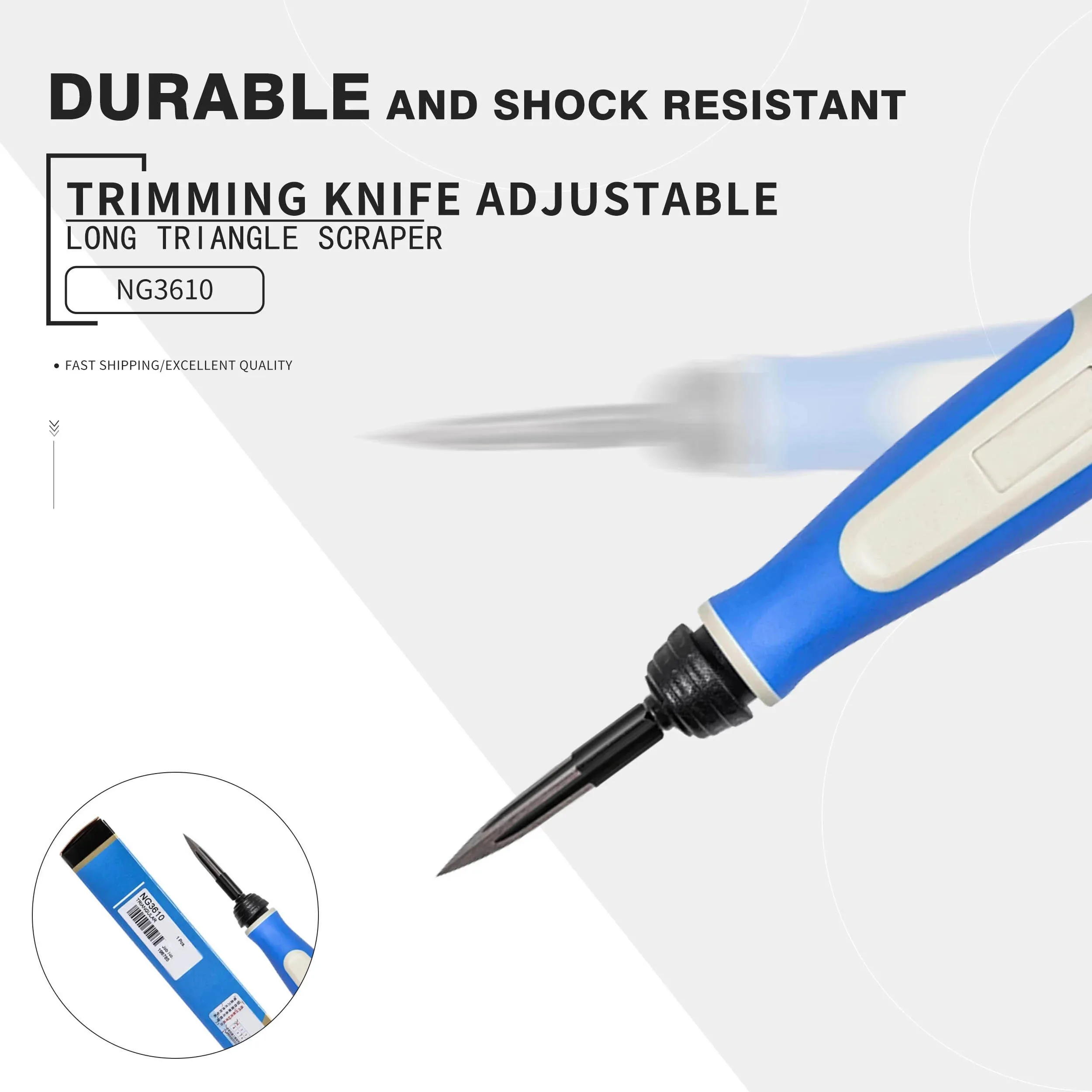 

GenuineNOGA trimming knife adjustable plus long triangle scraper NG3610 super long triangle scraper trimmer EL0608 BT6001 NG3000