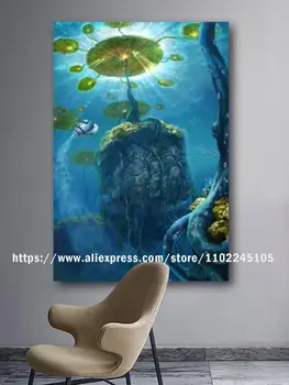 Subnautica game 24x3 6 плакат декоративной живописи холст стены искусство гостиной постеры спальня живопись