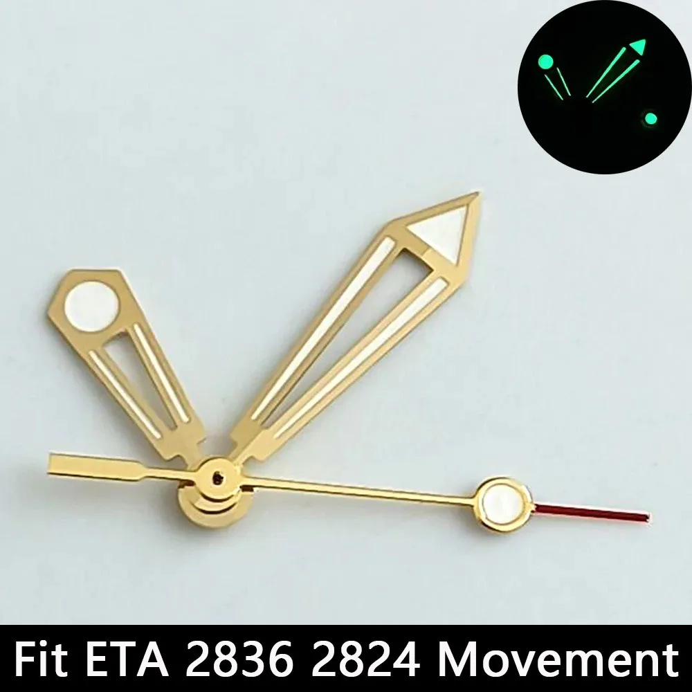 Silver/Gold Luminescent Watch Hands