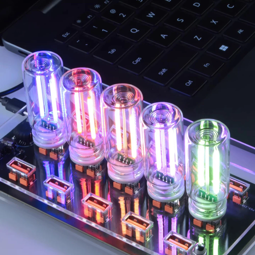 LED 터치 디밍 무드등 USB 필라멘트 유리 전구 5V 레트로 에디슨 전구 자동차 장 백열등 눈 보호 조명