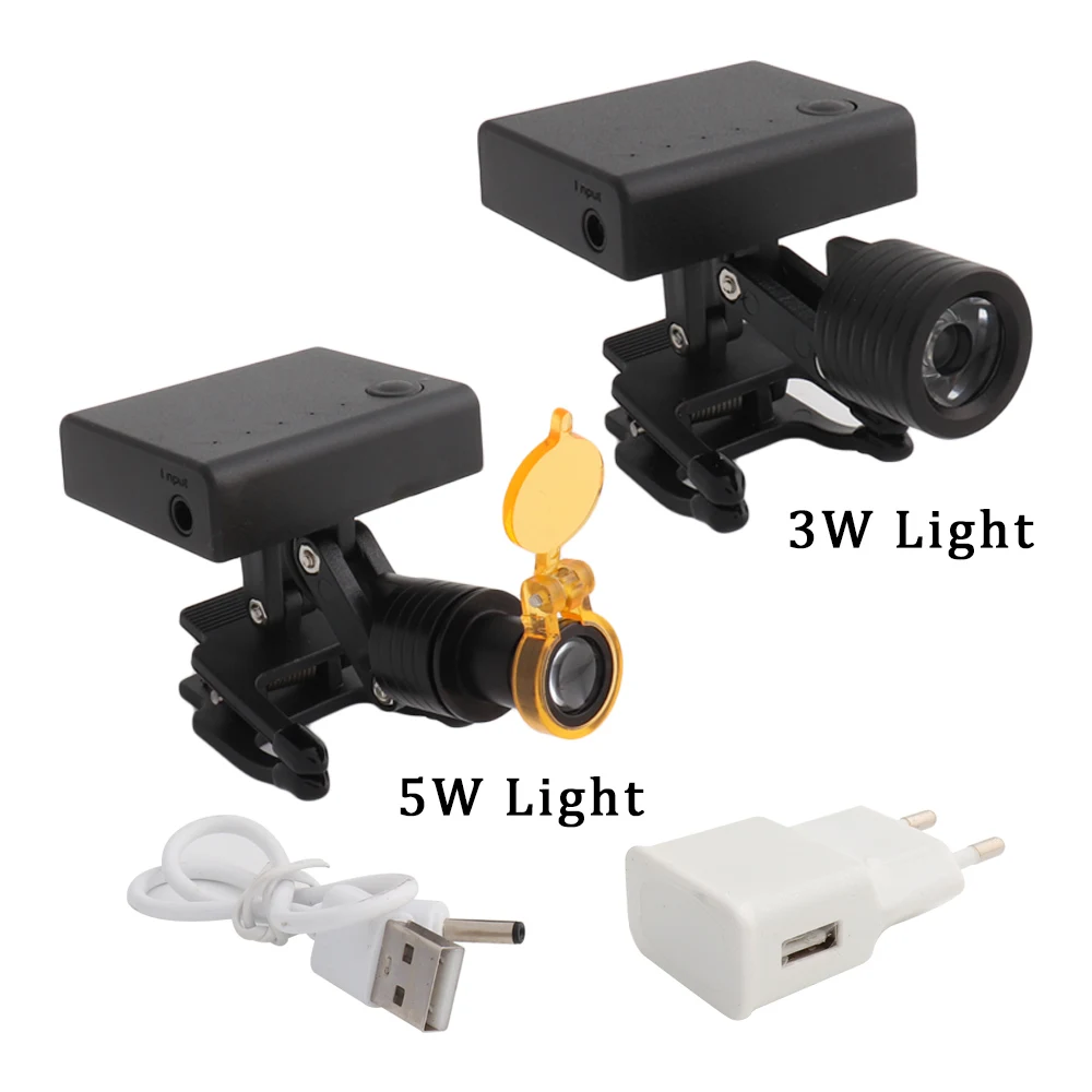 

Беспроводная Фара 3 Вт, 5 Вт, налобный фонарь для стоматологических налобных фонарей, лабораторная медицинская лупа, бинокль с увеличением