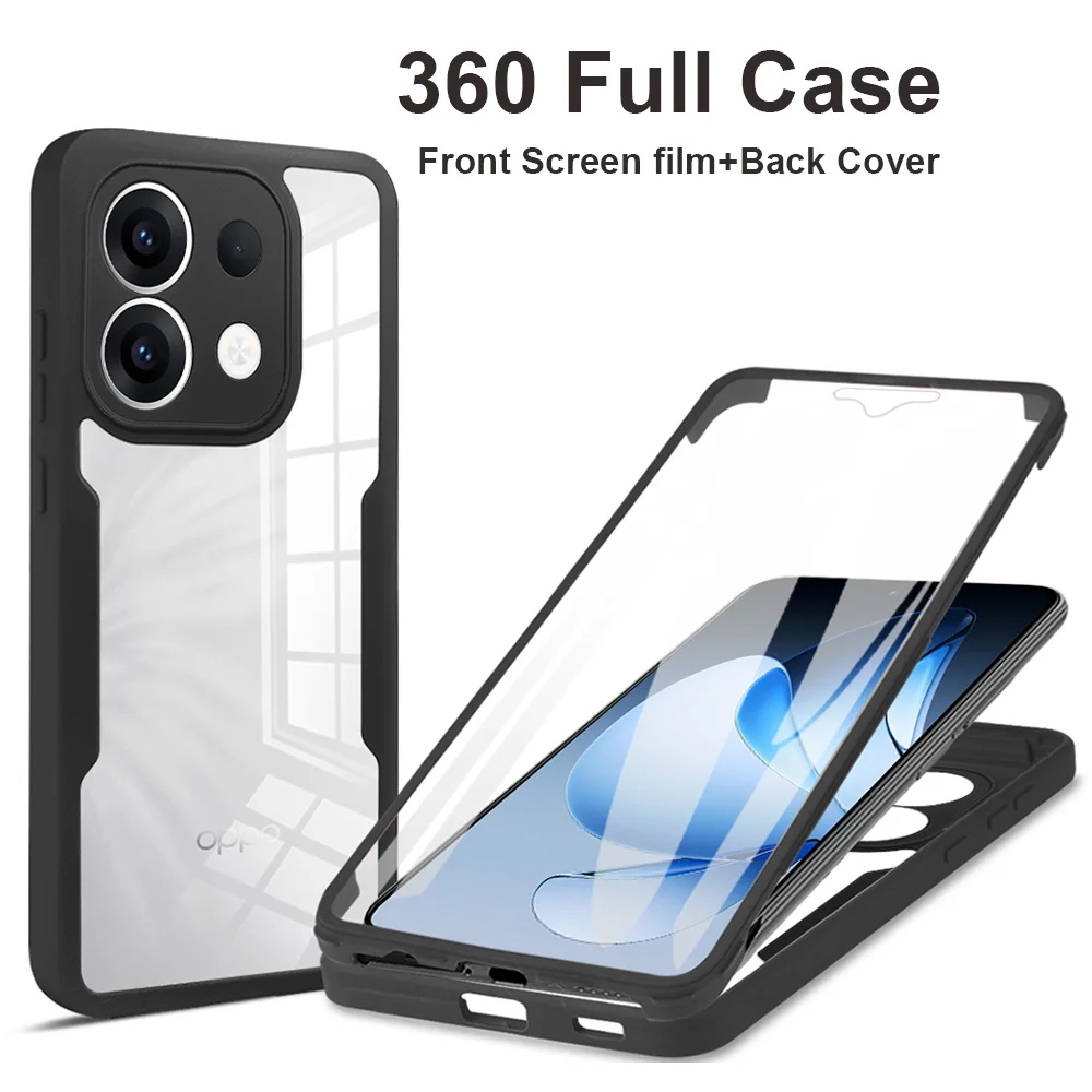 360° Full Protective Transparent Shockproof Case with PET Soft Screen Film