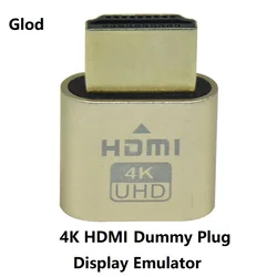 4K Display Emulator - Virtual Monitor Headless Adapter - Other (HDMI Gold)