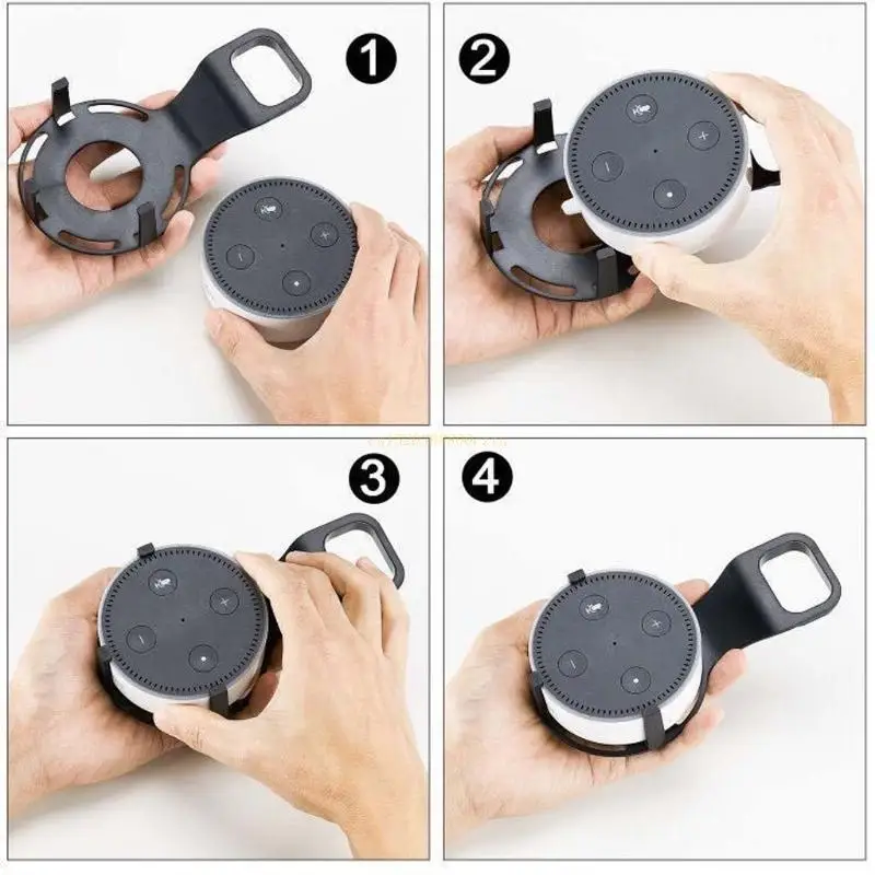 Supporto Per Gancio Per Montaggio A Parete Culla + Cavo Per Amazon Per Echo Dot 2Nd Speaker Comodi Organizzatori Saldamente Montaggio A Parete 63Hd