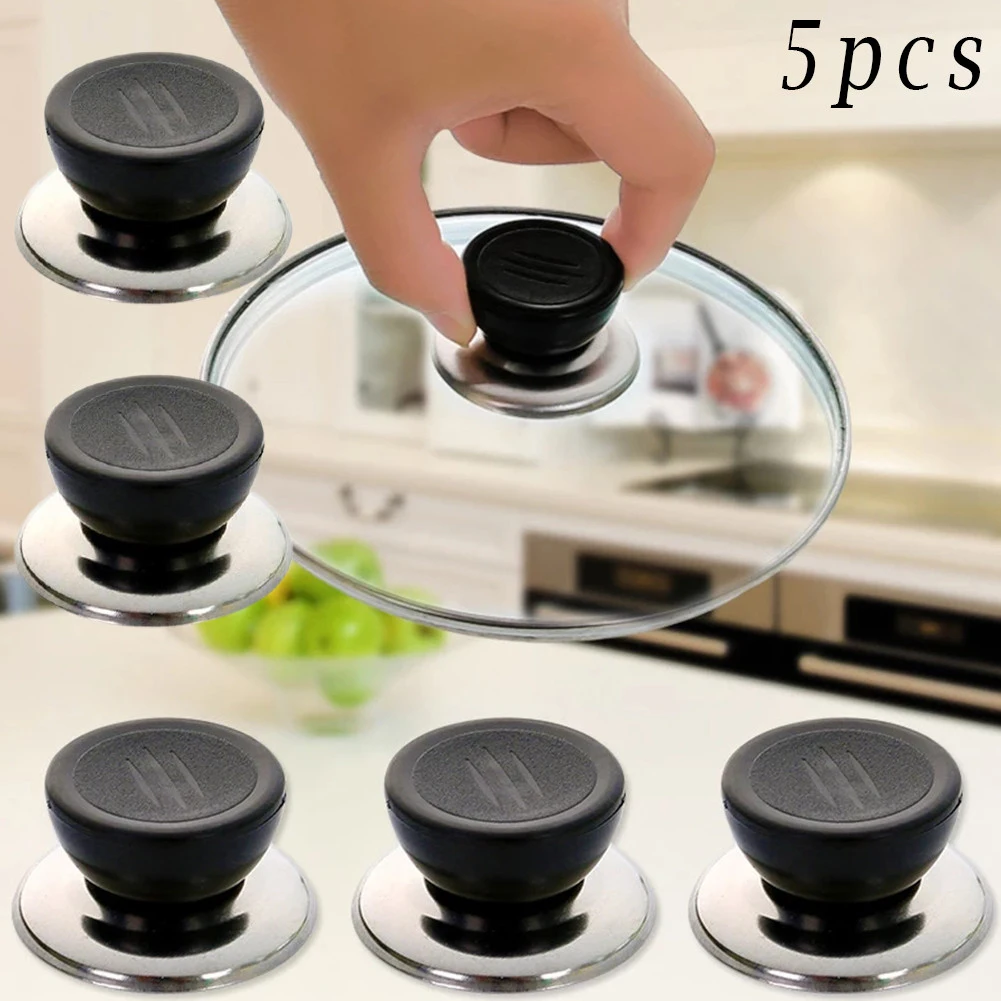 5 Pcs Universal Lid Knobs Cap Replacement Kitchen Cookware Pot Pan Lid Hand Grip Knob Handle Cover Pan Handle Kitchen Tools Pot Lid Knob