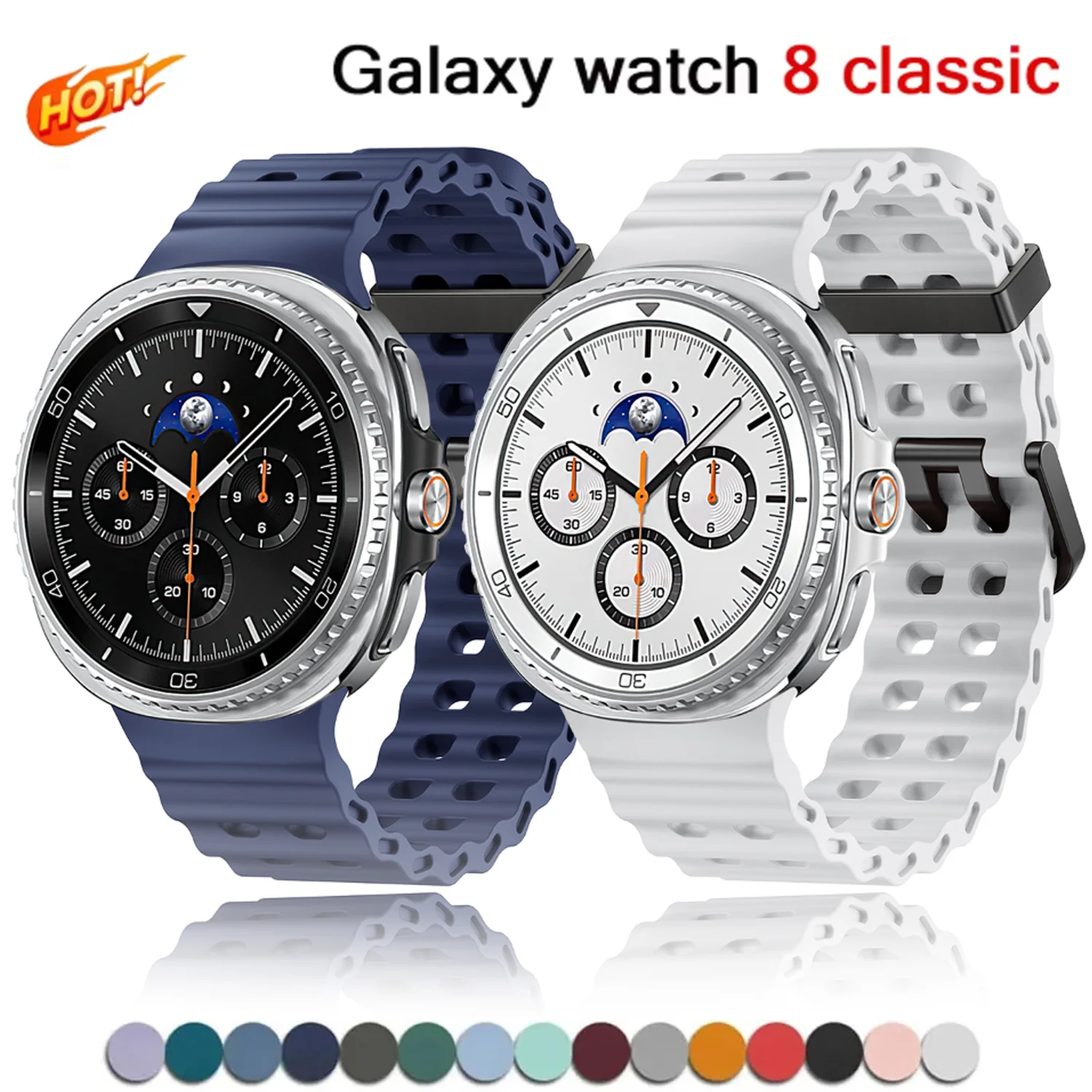 Premium Silicone Watchband for Samsung Galaxy Watch - Marine Blue
