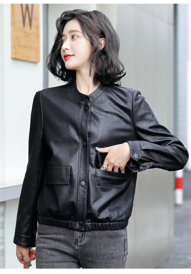 Рисунок 6 - Кожаная куртка с воротником-стойкой