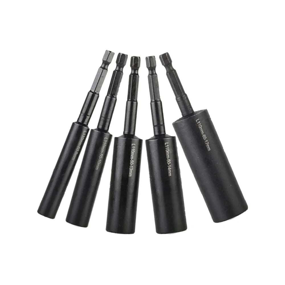 1Pc 110mm Deepen Socket Wrenches Hexagon Nut Set Socket Adapter Driver Drill Bit H8-H17 For Home DIY Carpentry Auto Parts Tools 2