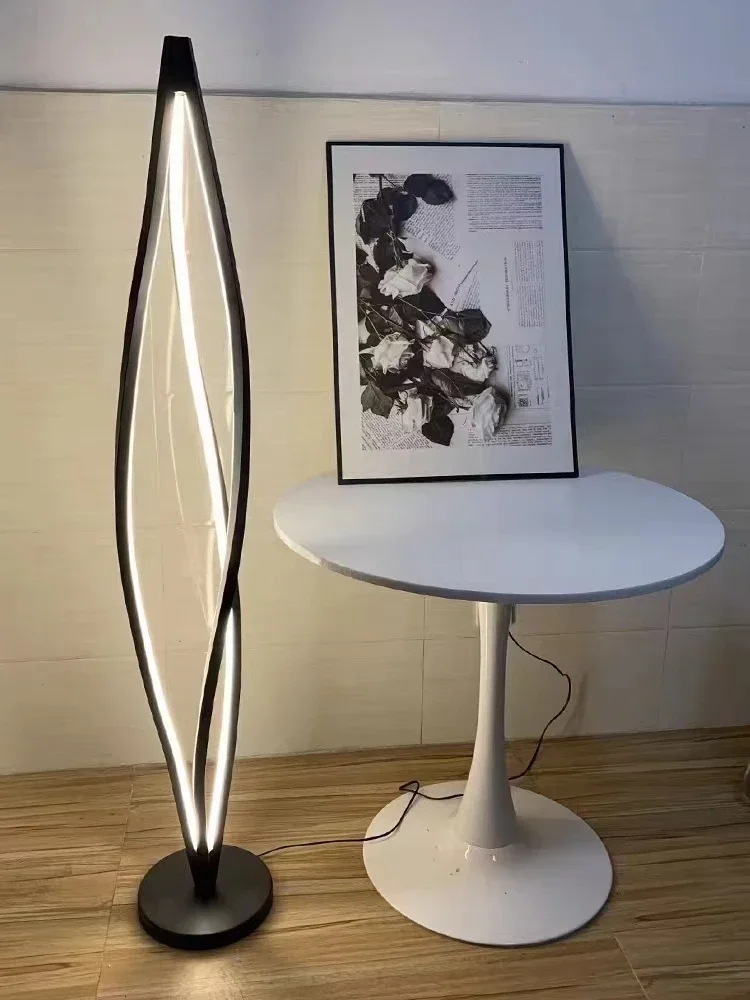 

Italian Modern Minimalist Dining-Room Lamp Art Office Exhibition Hall Creative Wave Style Living Room Floor Lamp