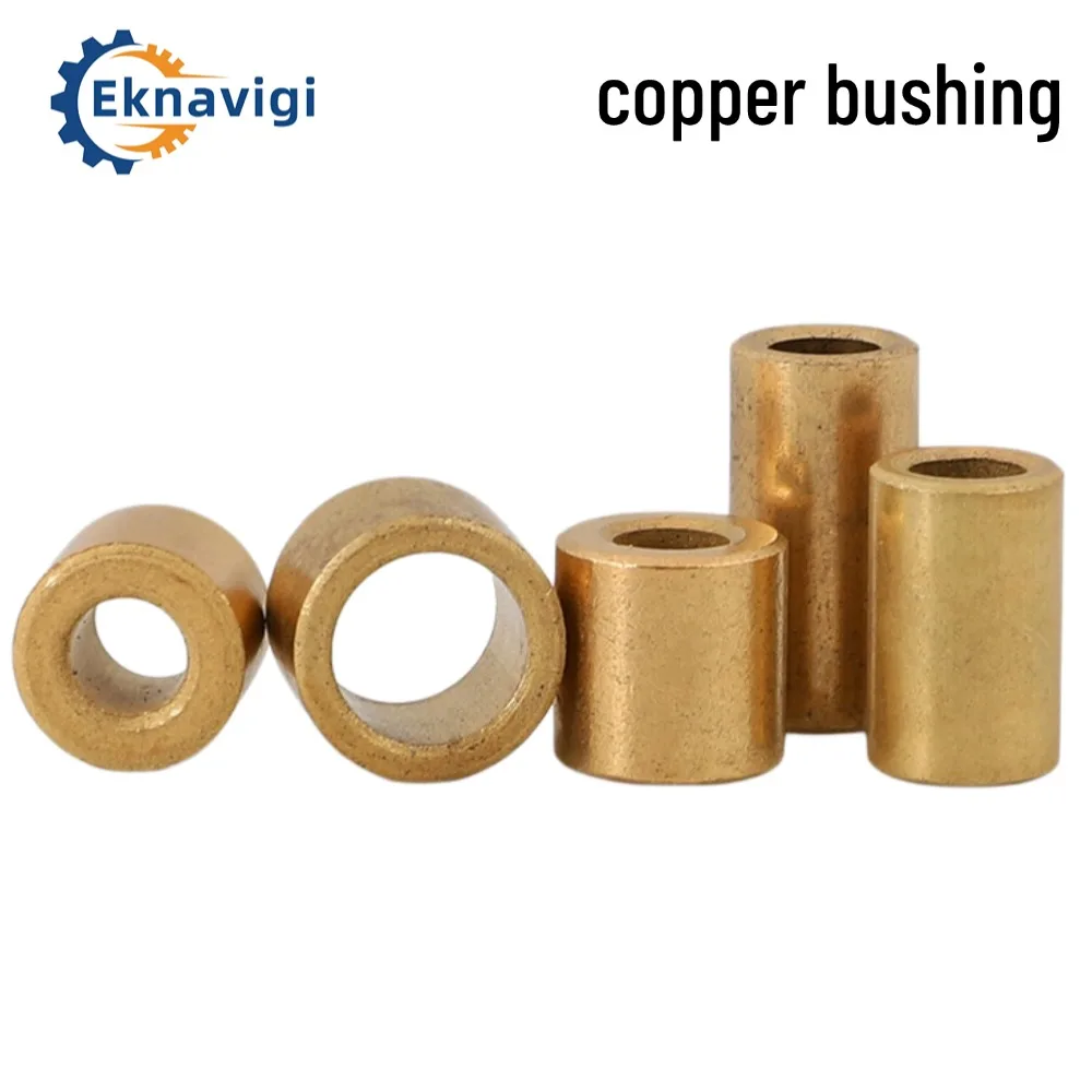 5/10pcs Inner Diameter 3/4/5MM graphite bearing bushing Oil Bearing Powder Metallurgy Copper Sleeve Copper Bushing Wear-resistant Shaft Sleeve
