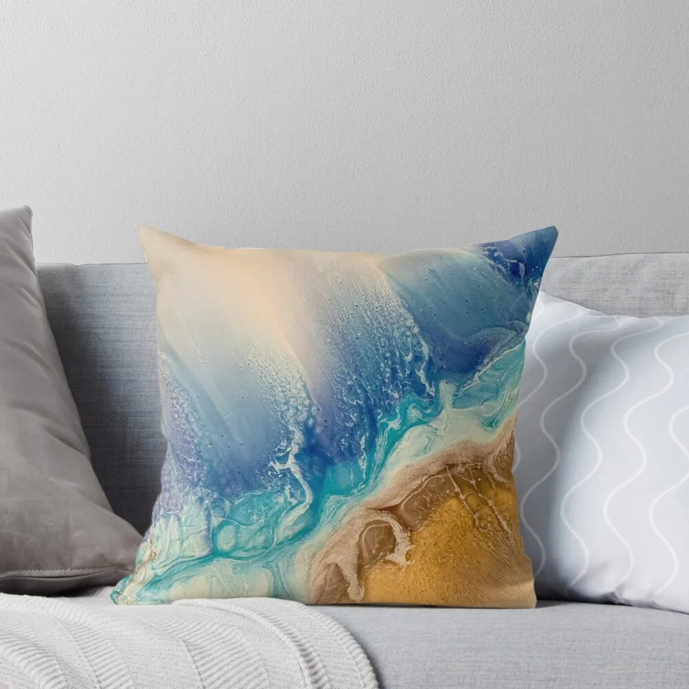 

Ocean /Beach inspired original artwork by Crystal Coast originals Throw Pillow Sofa Cushions Pillow Cover
