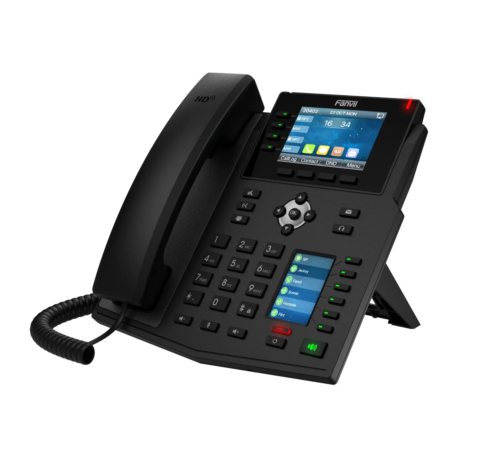 

Double large color screen 16 SIP lines fanvil new High-end IP Phone for VoIP Call X5U with Gigabit and PoE