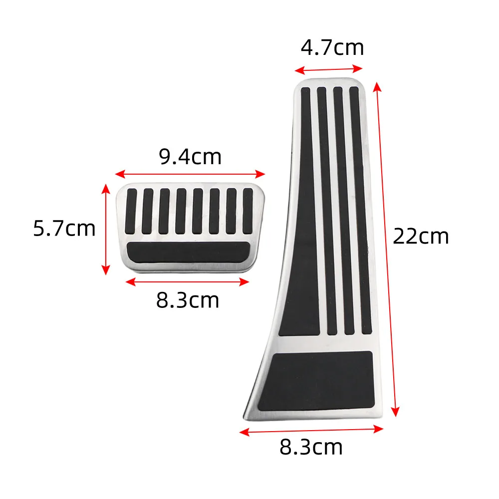 Stainless Steel Car Accelerator Brake Pedal Covers Anti-skid Car Foot Pedas Pad Acc. BYD Seal U Sealion 06 07 +