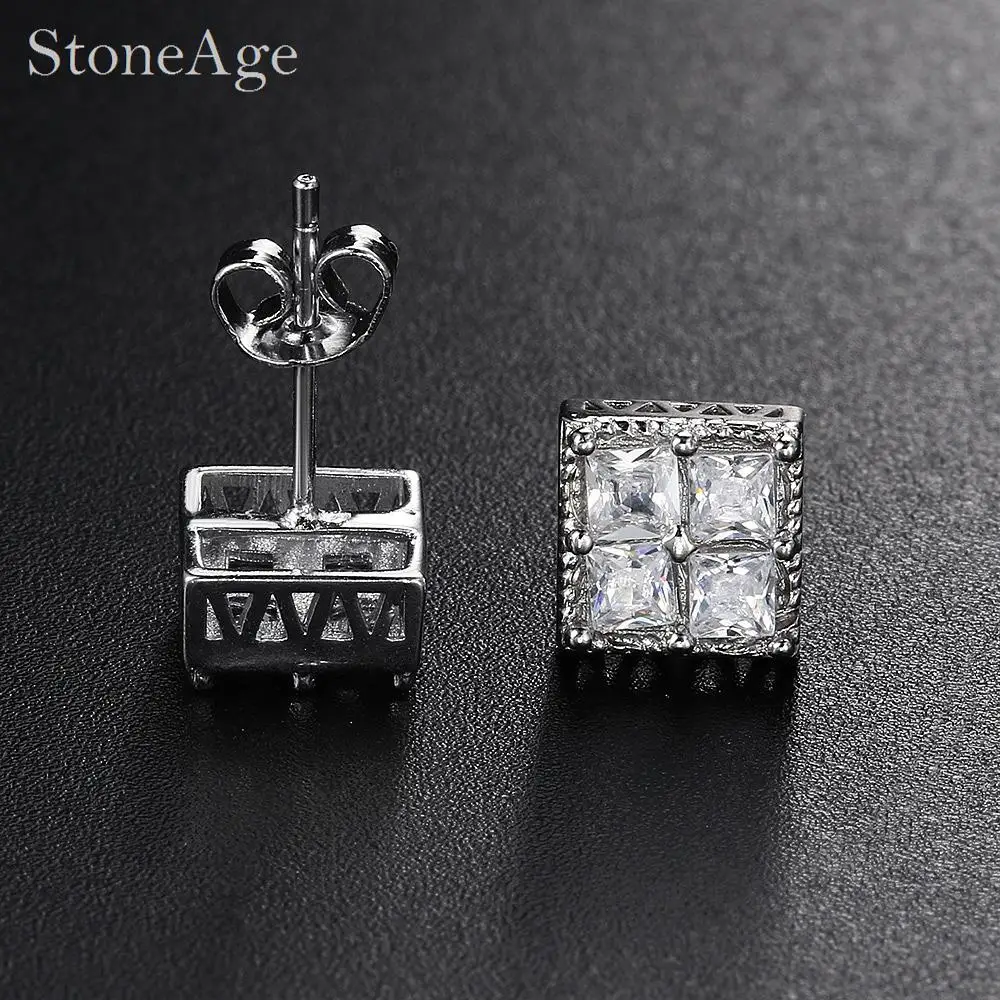 ☆韓国の人気☆【OST】☆POPTS Modernity Stone Earring.s☆ Korea Star Punk Earrings Hipster Rock Men Women Long Chain