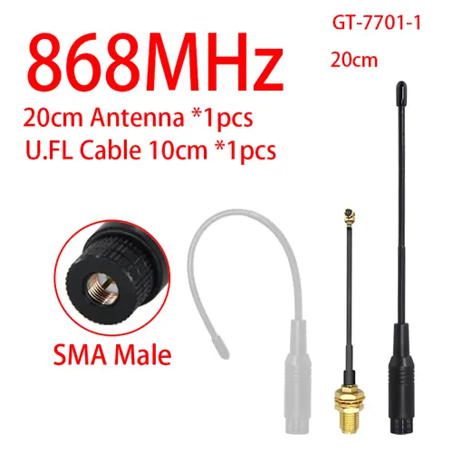 GIZONT LoRa 868MHz Soft Antenna 17CM 863-870MHz SMA Flexible Whip Antenna 20CM For MeshTastic LoRaWan ESP 32 Teletransmission - Image 7