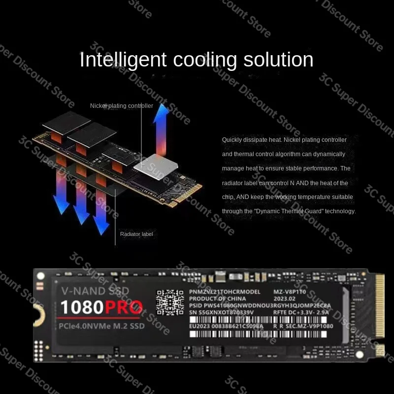 Ʈ ǻͿ  ָ Ʈ ̺, SSD M.2 4TB, Sata Nvme M2, 2280 ũž ϵ ũ, 1TB, 2TB, Pcie4.0 x 4, 1080pro