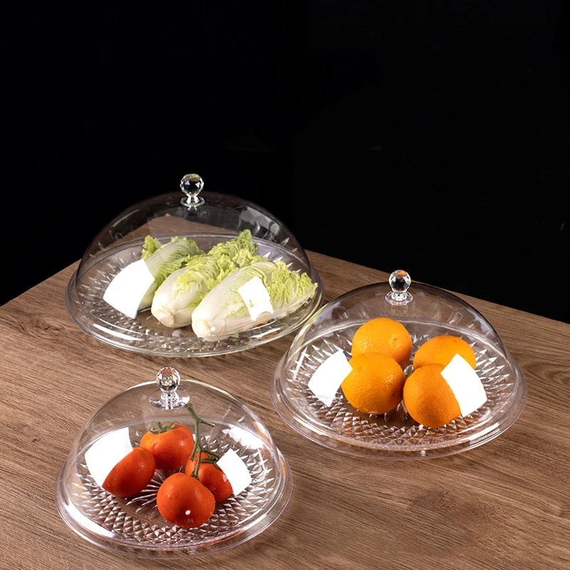 Cake Plate with Dome Serving Cookie Platter cake stand dessert stand cookie stand fruit plate stand Drop Resistant Protective Dessert Storage for Dining Rooms 1PCS