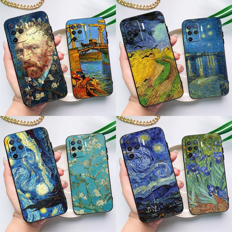 Van Gogh Starry Night Artistic Phone Case - Back Cover Design