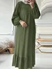 Robe Maxi à Manches sulfpour Femme, Caftan Éducatif, Abaya à la Mode, Eid Mulism, Turquie