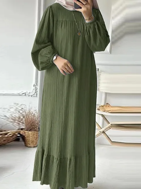 Robe Maxi à Manches sulfpour Femme, Caftan Éducatif, Abaya à la Mode, Eid Mulism, Turquie
