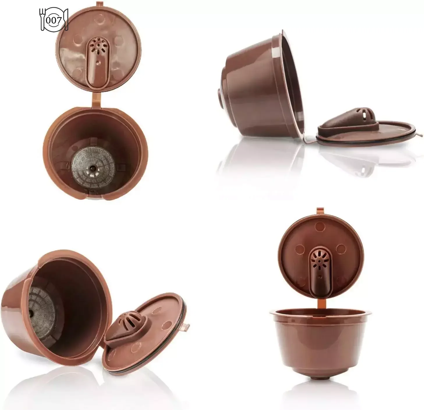 Description Picture 4 of item3pcs Refillable Capsule Filters Reusable Cups Refillable Coffee Filter Pods Reusable Universal for Nescafé Dolce Gusto Machines
