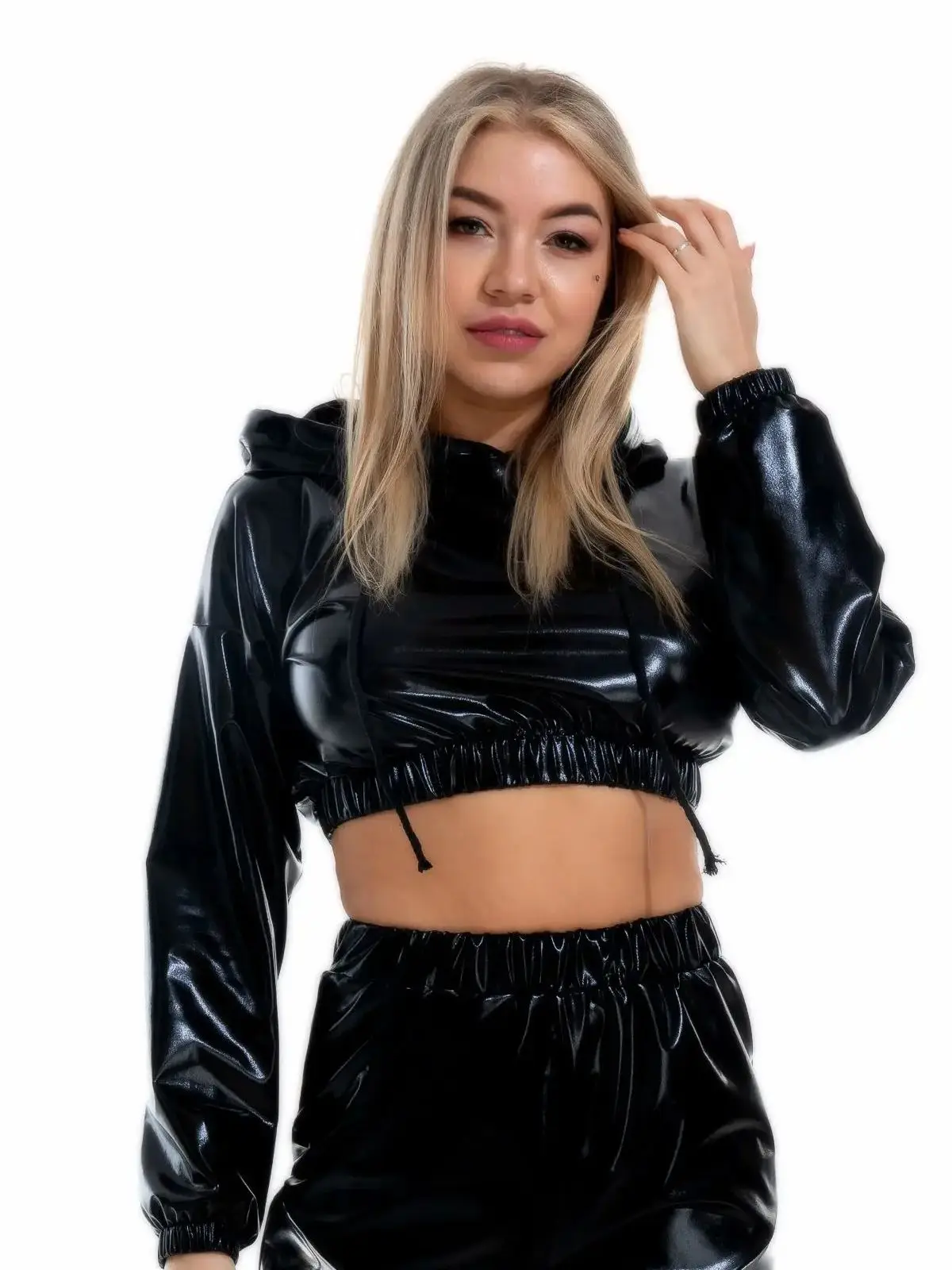 Short Métallique Brillant Pour Femme - Effet Mouillé, Taille Haute - Idéal Pour Fête, Danse, Streetwear