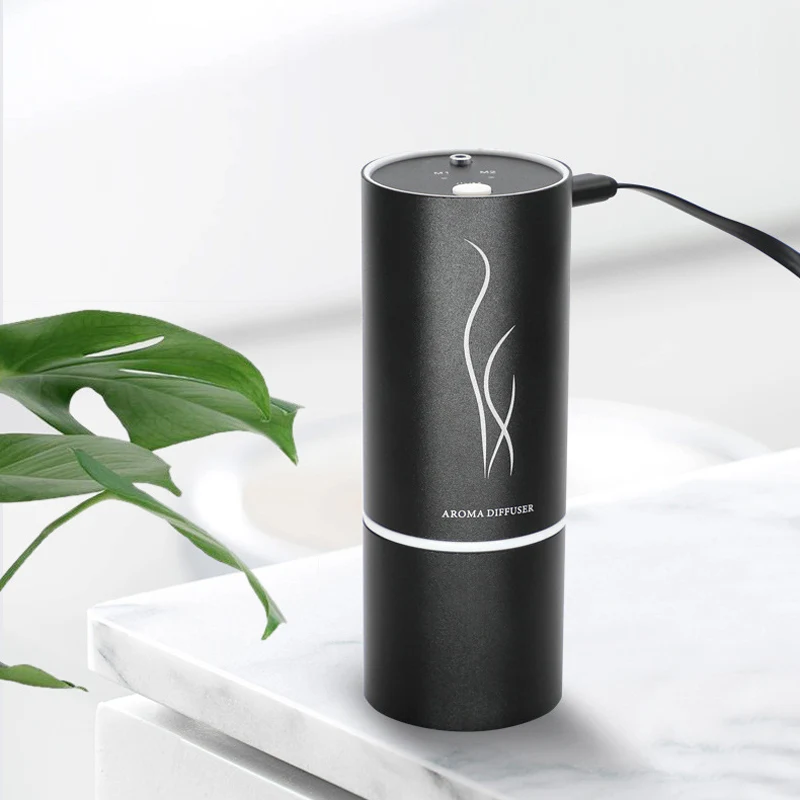 Portable USB Aromatherapy Diffuser for Car & Home 20ml Auto Atomizer Stylish Use Your Own Oil BLACK