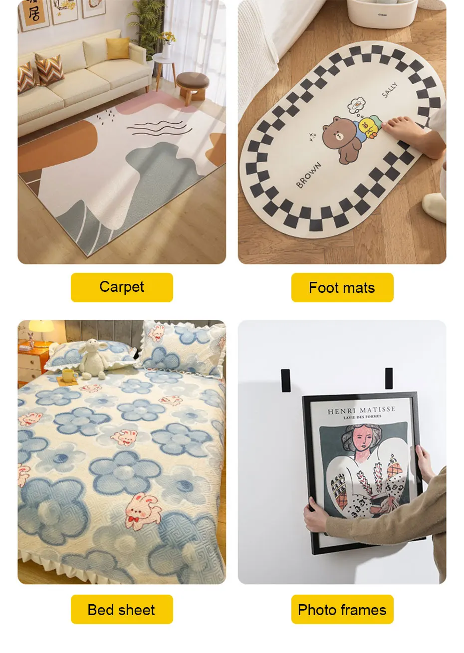 SEAMETAL Anti-Slip Carpet Fixing Adhesive Stickers