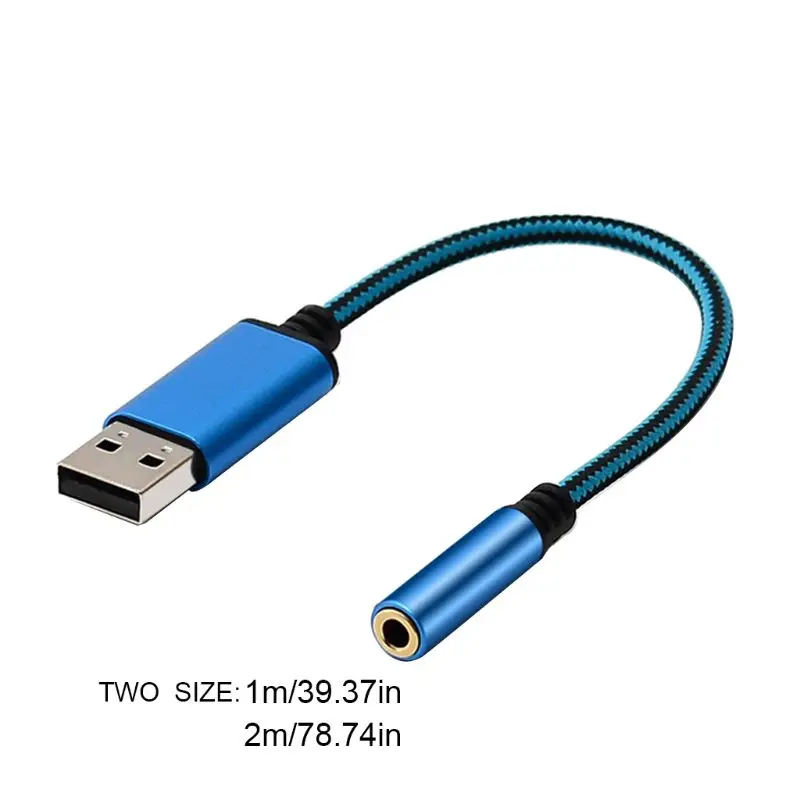 0.2m/1m USB 3.5mm 어댑터 Aux Usb 3.5MM 헤드폰 잭 어댑터 이어폰 액세서리 용 용 오디오 케이블