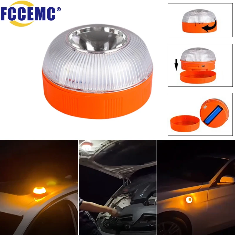 Emergency Light v16 Car Emergency Beacon Light Road Accident Safety Flashlight Rechargeable