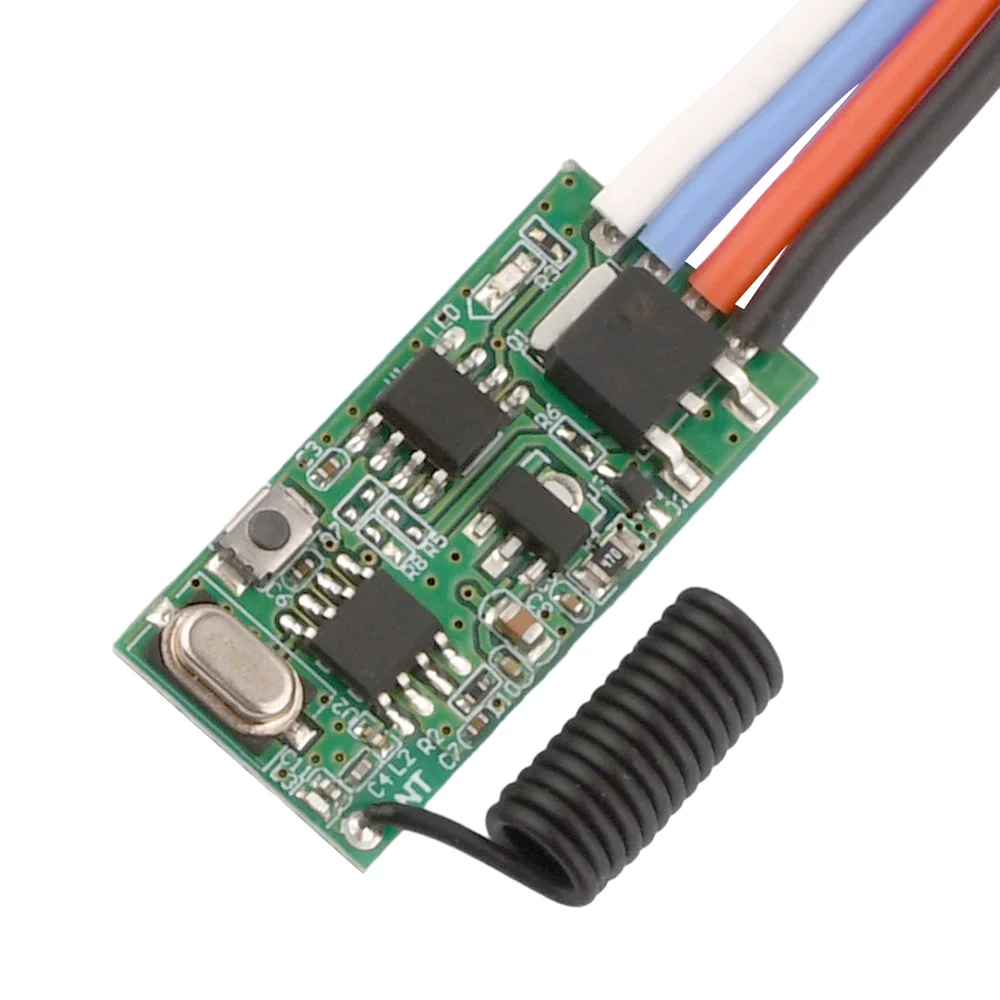 Universal Wireless 433MHz Remote Control Relay Switch Module DC3.6V-24V ...