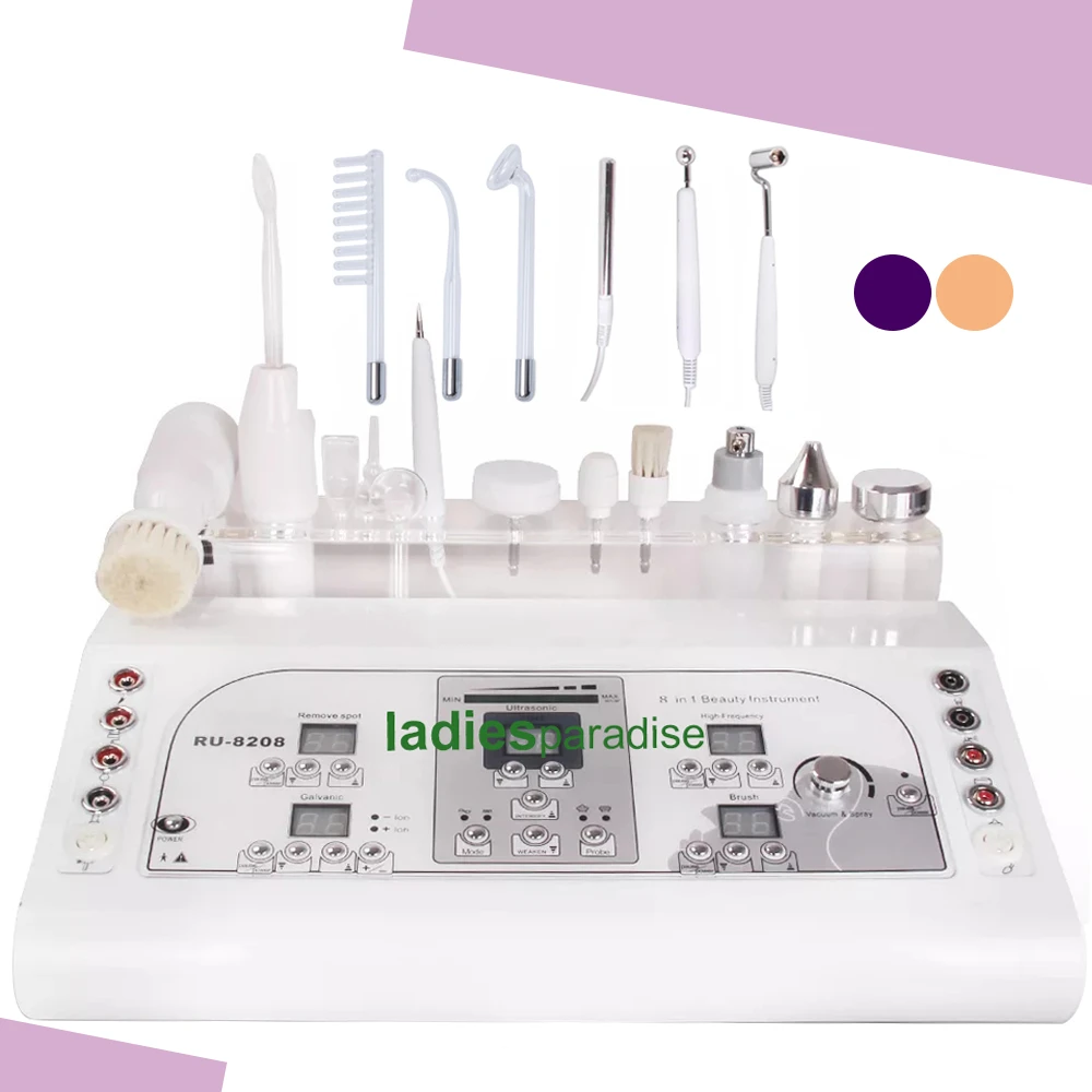 8 in 1 Multifunctional Ultrasonic Vacuum Spray Galvanic Facial Machine
