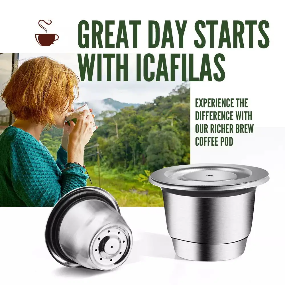 Capsula Caffè Riutilizzabile In Acciaio Inox: Compatibile Con Macchine Nespresso (Originali)