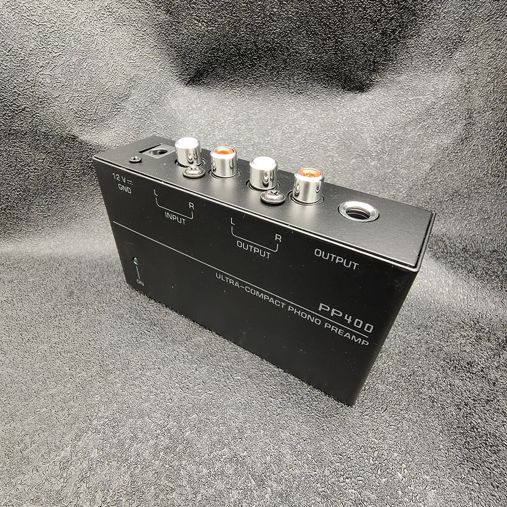 Phono Preamp PP400 Phonograph Preamplifier With Metal Shell Gold Plated RCA Connectors Ultra Low-noise Audio For Active Speakers