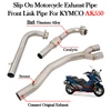 For KYMCO AK550 AK 550 Titanium Alloy Motorcycle Exhaust System Front Link Pipe With Catalytic Sensor Modify Escape Moto Muffler