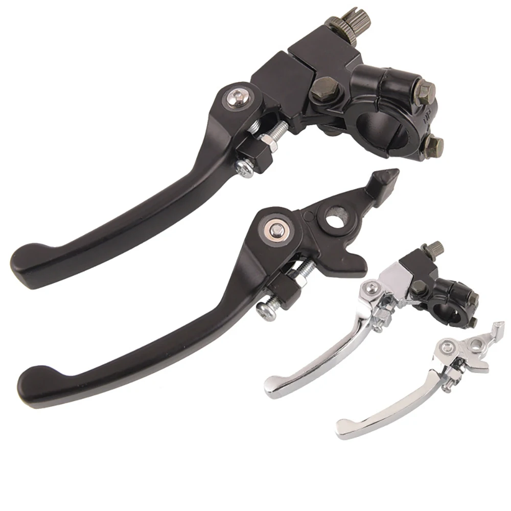 Paire De Leviers D'embrayage Et Frein Pliables 7/8" - Aluminium CNC - Pour Guidon 22mm - Pit Bike, Dirt Bike - Noir