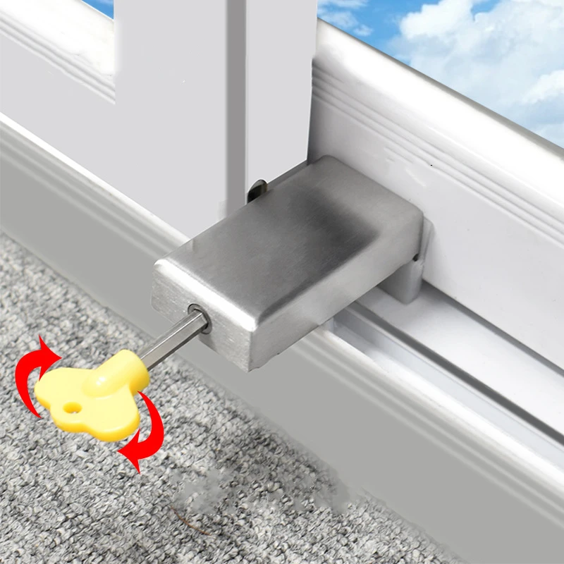 thumbnail image 2 of 10pcs Sliding Window Locks, Silver Window Security Lock 2 of 12