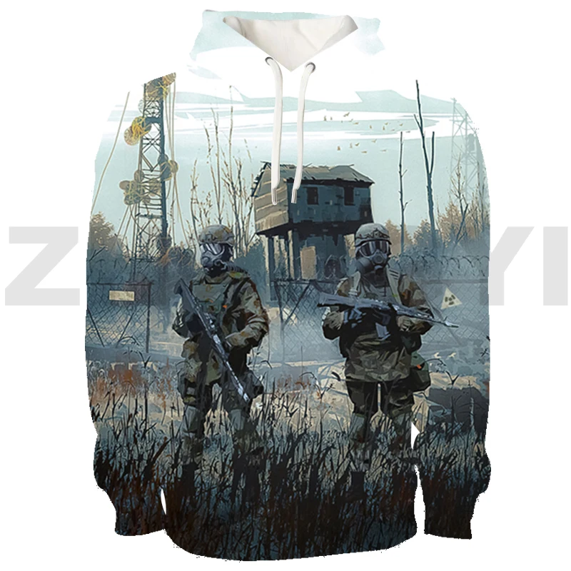 S.T.A.L.K.E.R. 2 Heart Of Shadow Pullover 3D Shooting War Game Stalker Abbigliamento Uomo Felpa Hip Hop Lounge Wear Felpa Con Cappuccio Anime