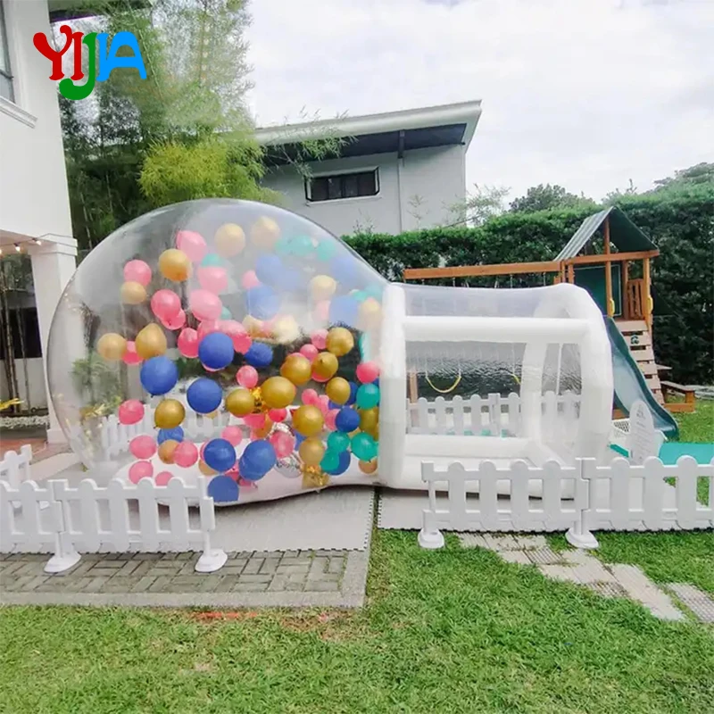 10/13Ft Kids Party Fun Clear Inflatable Bubble House With Balloons Inflatable Bubble House Tent