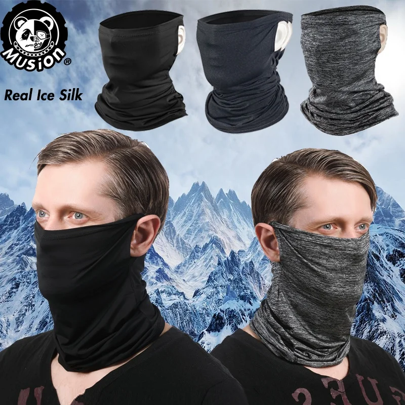 

Musion - Bandana Cool Feeling Ice Silk Fabric Dustproof Face Mask Quick-Drying Buff Summer Anti UV Head Scarf for Riding