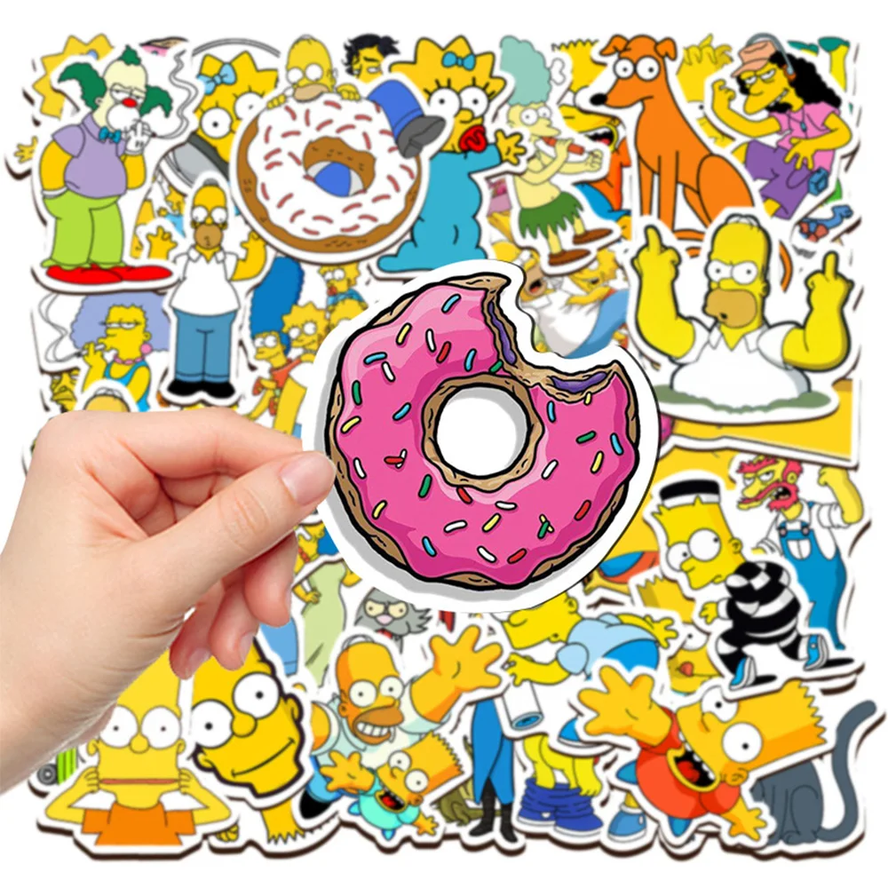 Decorative Stickers 10/30/50PCS Simpson Family Cartoon Anime Comedy DIY Decals